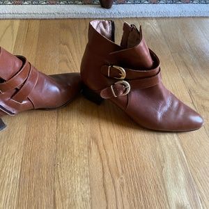 Vintage leather ankle boots